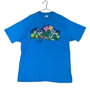 VTG 90s 1992 Squamish Mountain Wildflowers Single Stitch Graphic T-Shirt Mens XL